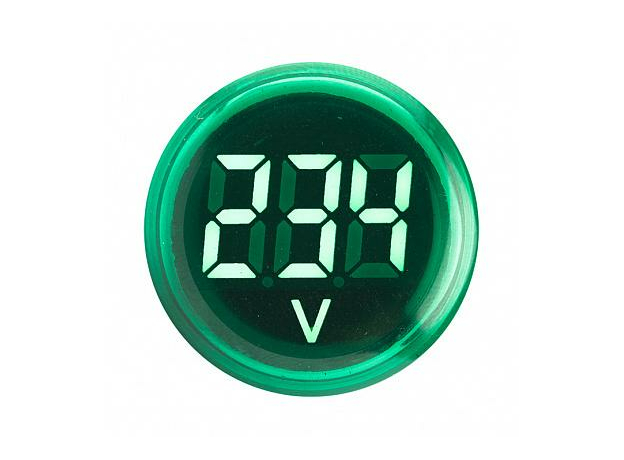 Индикатор значения напряжения зеленый ED16-22VD EKF