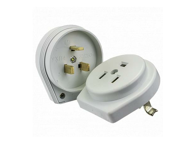 Разъем РШ-ВШ 32А 250В 2P+PE (СУ) пластиковый белый AS-250-H-02 EKF Proxima