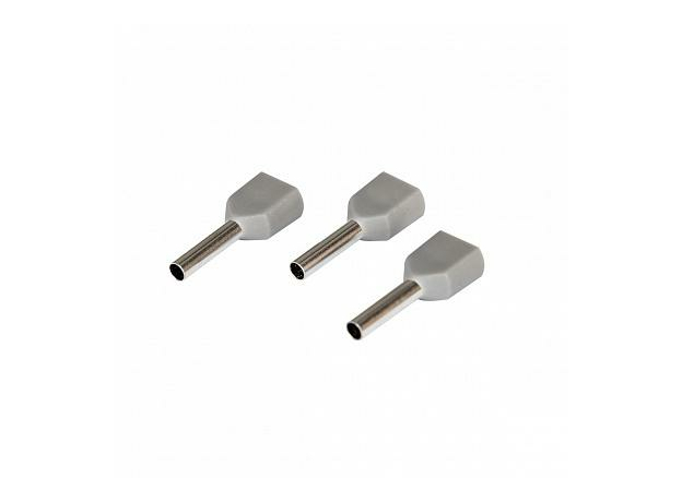 Наконечник штыревой втулочный изолированный (двойной) Ншви(2) 2.5-10 мм серый (уп./100 шт) 084-04-58/084-04-058 HLT