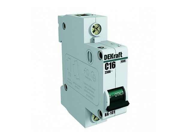 Автоматический выключатель модульный DeKraft ВА-101 1п 50А C 4,5кA (11059DEK) Автоматический выключатель модульный DeKraft ВА-101 1п 50А C 4,5кA (11059DEK)