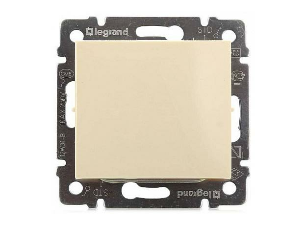 Выключатель одноклавишный Valena скрытой установки бежевый 695600 Legrand