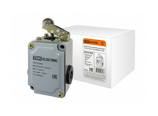Выключатель путевой контактный ВПК-2112Б-У2 10А 660В IP67 (SQ0732-0005) TDM