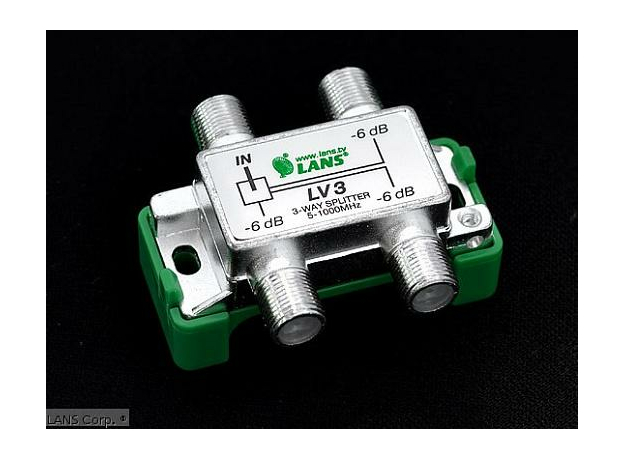 TV-Делитель на 3 выхода 5-1000MHz, LV 3 LANS