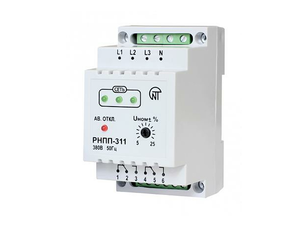 Реле напряжения РНПП-311 380В 50Гц от перекоса и последовательности фаз, Novatek Electro