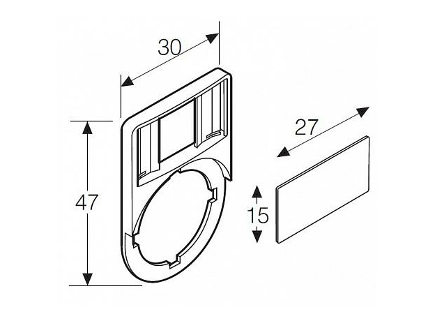 Шильдик KA1-8121 широкий 1SFA616920R8121 ABB