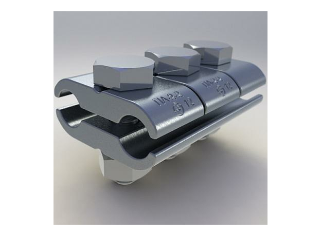 Зажим плашечный ПА-2-2 трех болтовой диаметр провода 9,6-11,4мм Контакт-Электроарматура