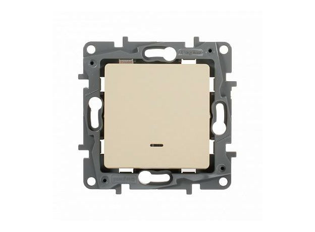 Выключатель одноклавишный Etika с подсветкой бежевый 672303 Legrand