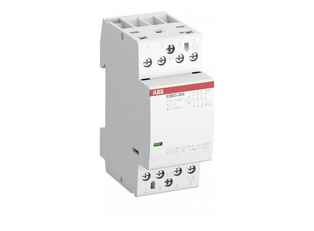 Контактор ESB25-40N-06 модульный (25А АС-1, 4НО), катушка 230В AC/DC 1SAE231111R0640 ABB