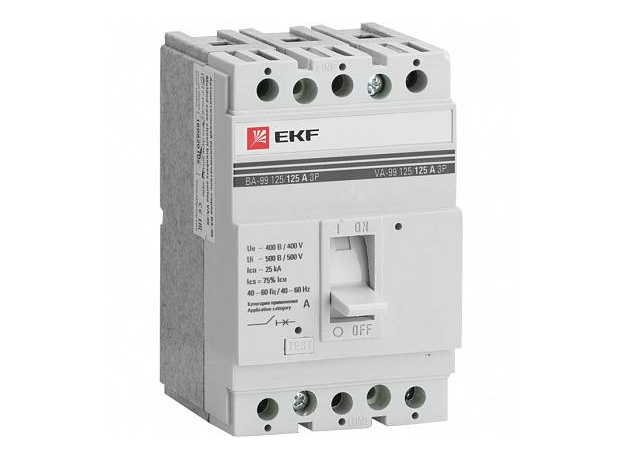 Выключатель автоматический трехполюсный 40А 25кА ВА-99 (mccb99-125-40) EKF