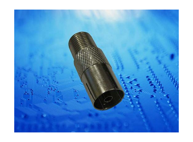 TV-Переходник TV-гнездо - F-гнездо P108-59 цинк