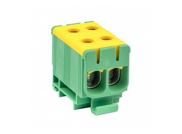 Клемма двойная силовая вводная КСВ 4 ввода 16-50 кв.мм желто-зеленая (plc-kvs2-16-50-y-green) EKF PROxima