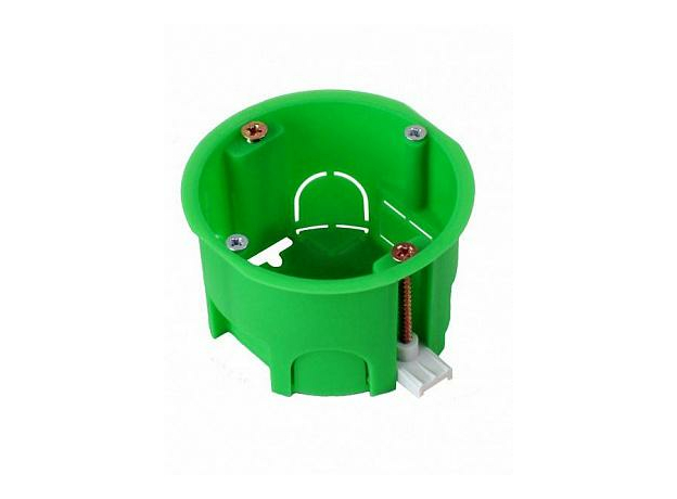 Коробка установочная скрытой установки d68мм глубина 44мм для полых стен пластиковые лапки КУ1201 HEGEL