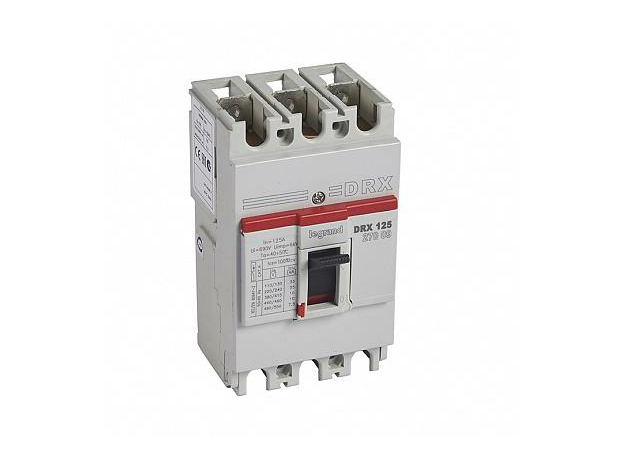 Выключатель автоматический DRX125 трехполюсный 125А 10кА 027009 Legrand