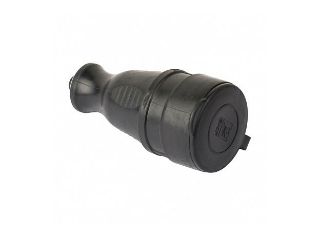 Розетка переносная одноместная с защитной крышкой каучуковая 230В 2P+PE 16A IP44 RPS-012-16-230-44-r EKF PRO