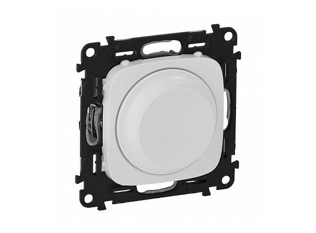 Светорегулятор (диммер) Valena ALLURE скрытой установки с поворотной ручкой универсальный 300Вт без нейтрали с лицевой панелью белый 752760 Legrand
