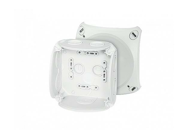 Hensel DK 0400 G - Коробка пустая, 104х104х70, без клемм, 7+1 мембр. вводов, серый, IP66 (62000002)