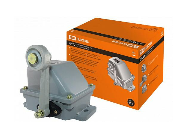 Выключатель концевой КУ-701 У1 с самовозвратом 10А 380В IP44 SQ0732-0019 TDM