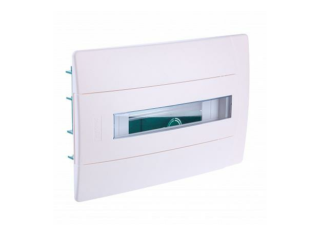 Бокс Practibox встраиваемый 12х1 мод с дверью, с шинами N+PE, белый IP 40 601117 Legrand