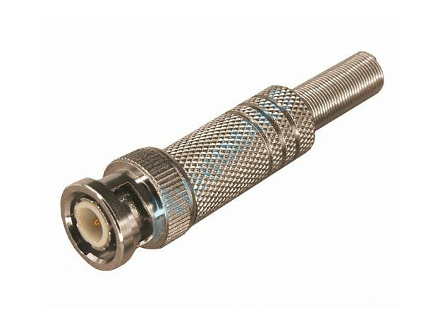 Разъем штекер BNC под винт с пружиной металл REXANT 05-3073
