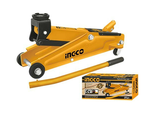 Домкрат гидравлический подкатной 3т (подхват: 135мм; подъем: 410мм) INGCO INDUSTRIAL HFJ302