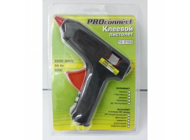Пистолет клеевой PROconnect, 40 Вт, .11 мм, блистер