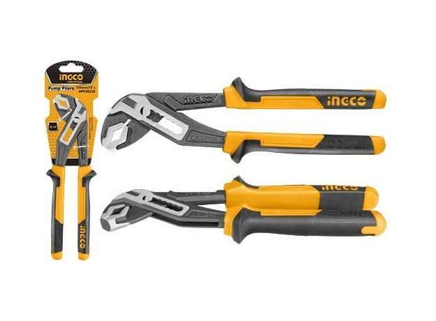 Клещи переставные 10"/250мм, Cr-V, 2-х цветная из TPR пластика INGCO INDUSTRIAL HPP28258