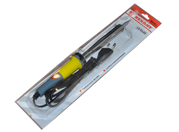 Паяльник Rexant, керам.нагреватель, долговечное жало, 80 Вт, 230 В, серия "МАСТЕР"