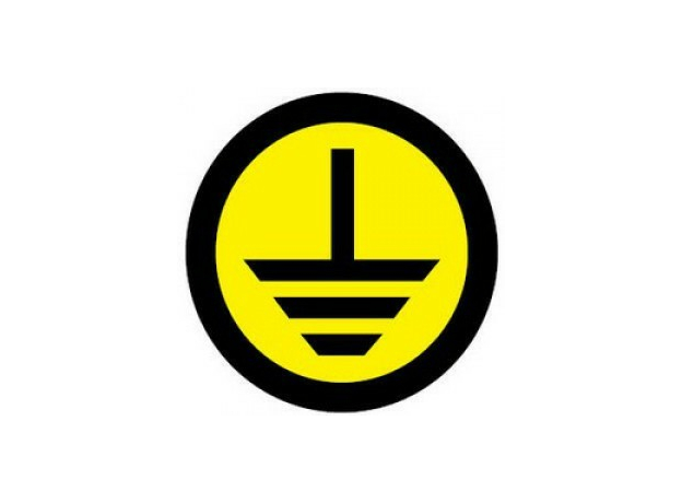 Знак безопасности "Земля" (круглый) d=20 мм (an-1-04) EKF