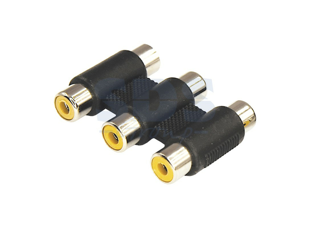 Переходник 3 гнезда RCA - 3 гнезда RCA, тринокль Rexant