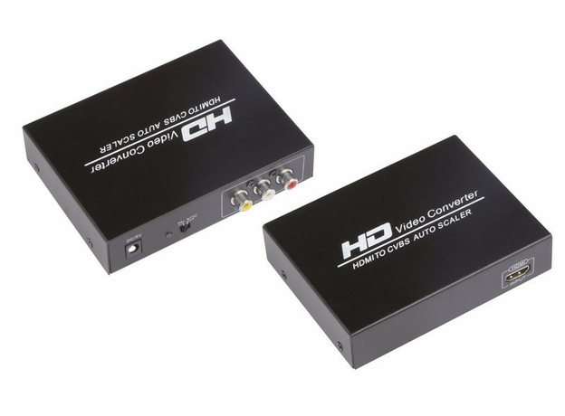 Конвертер HDMI на 3 RCA, металл Rexant