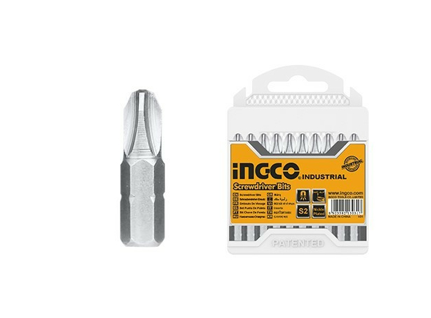 Бита PH2 25мм, Высокопрочная сталь S2 намагниченная INGCO INDUSTRIAL SDB11PH213