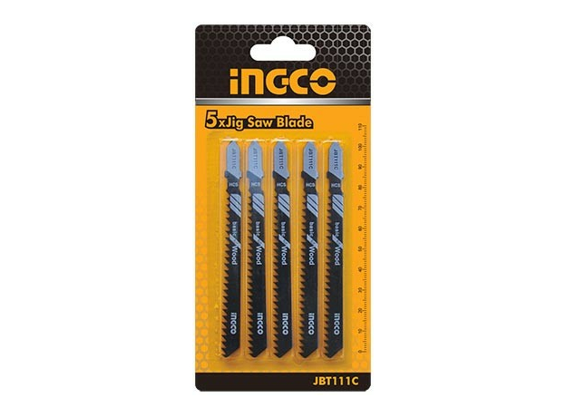 Полотнa для лобзика по дереву (5шт.) 74мм; HCS, отфрезерованные зубья INGCO JBT111C