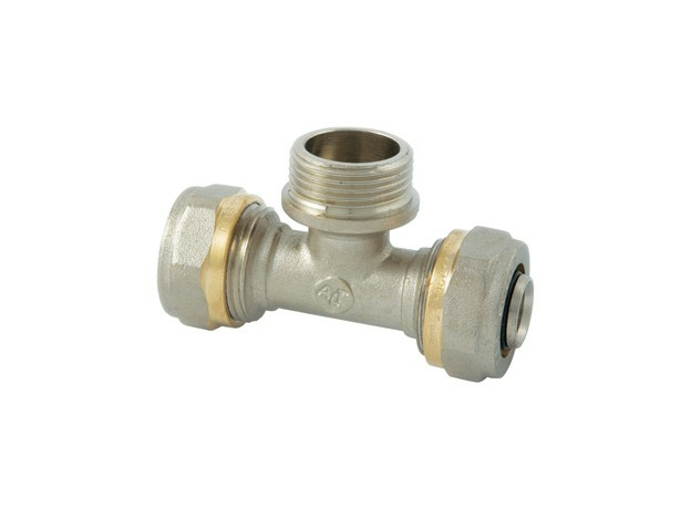 Фитинг обжимной тройник с переходом на наружную резьбу 1/2"x20 Altstream