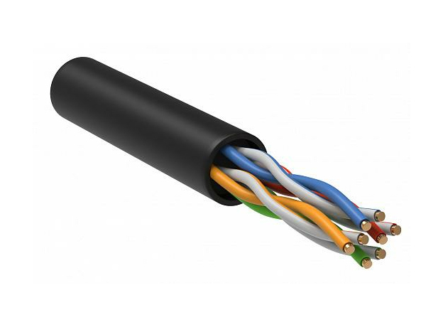 Кабель витая пара U/UTP категория 5e 4х2х24AWG LDPE черный (305м) (LC3-C5E04-139) ITK