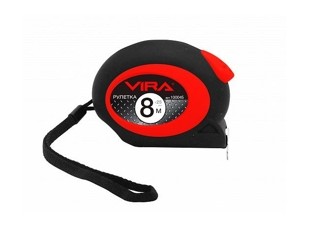 Рулетка 8м х 25мм с автоматическим стопором VIRA 100045