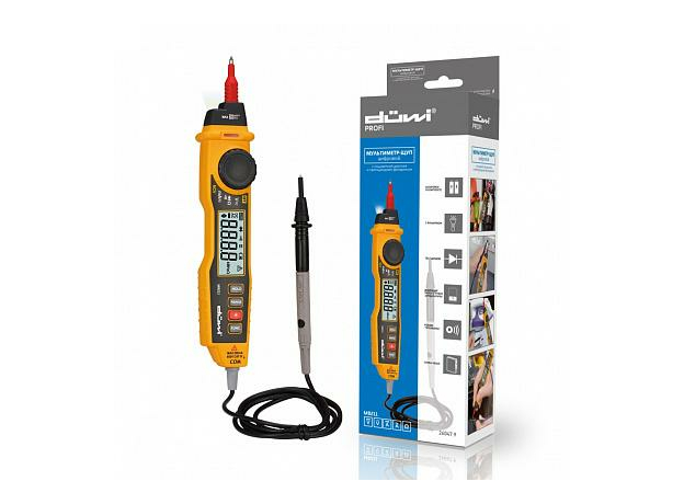 Мультиметр-пробник цифровой в форме щупа с фонариком и подсветкой M8211, PROFI, color box, duwi 26047 9