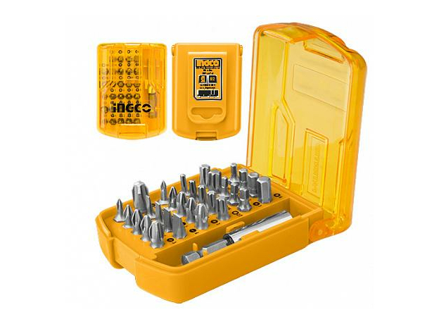 Набор бит 30шт, 25мм, Биты, 1шт держатель бит INGCO AKSD08301