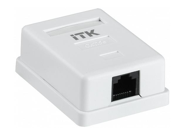 Настенная розетка RJ45, кат.5E UTP 1 порт CS2-1C5EU-12 ИЭК ITK
