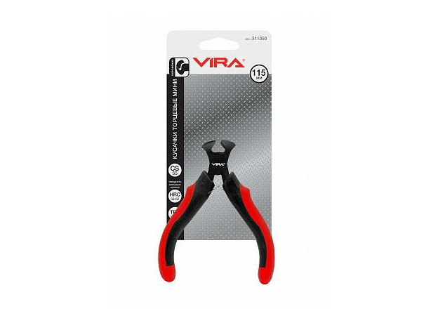 Кусачки торцевые 115 мм мини двухкомпонентные ручки VIRA 4.5" 311050 Кусачки торцевые 115 мм мини двухкомпонентные ручки VIRA 4.5" 311050