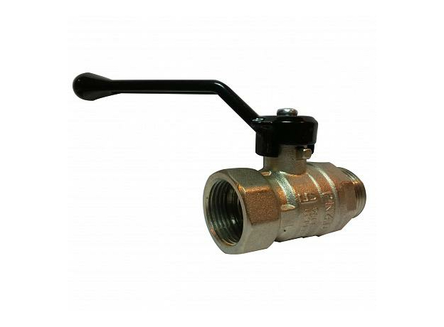Кран шаровой латунный 1/2" ВР/НР рычаг LD Pride