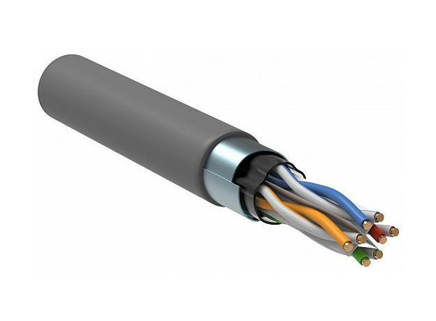 Кабель витая пара F/UTP категория 6 4x2х23AWG PVC серый (305м) (LC1-C604-311) ITK