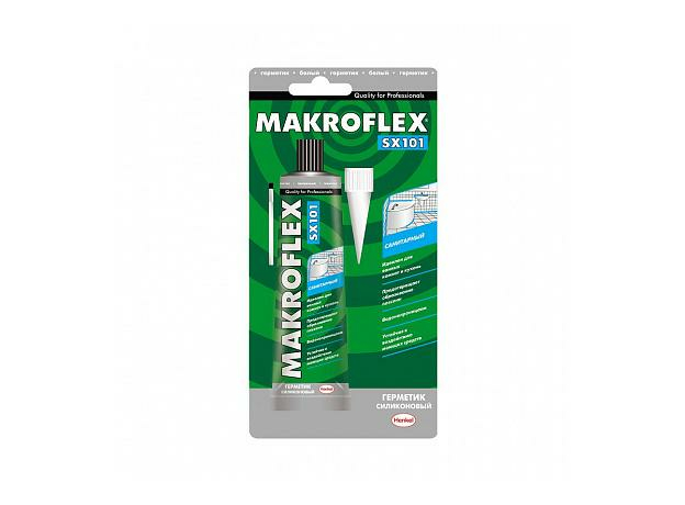 МАКРОФЛЕКС/Makroflex SX101 герметик силиконовый санитарный бесцветный (85мл) 1893985