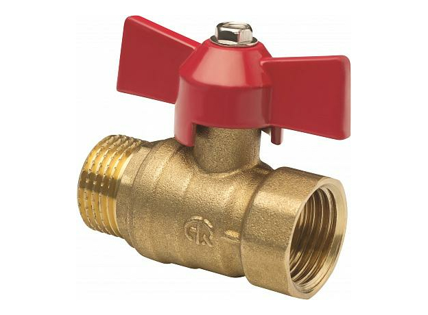 Кран шаровой латунный 3/4" ВР/НР 11Б27п1 бабочка 04777 AQUALINK