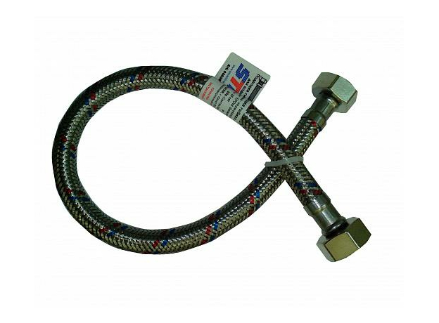 Подводка для воды с латунными гайками 1/2" ВР/ВР 30 см