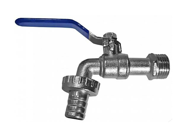 Кран шаровой латунный водоразборный со штуцером 1/2" НР рычаг ECO 03965 AQUALINK