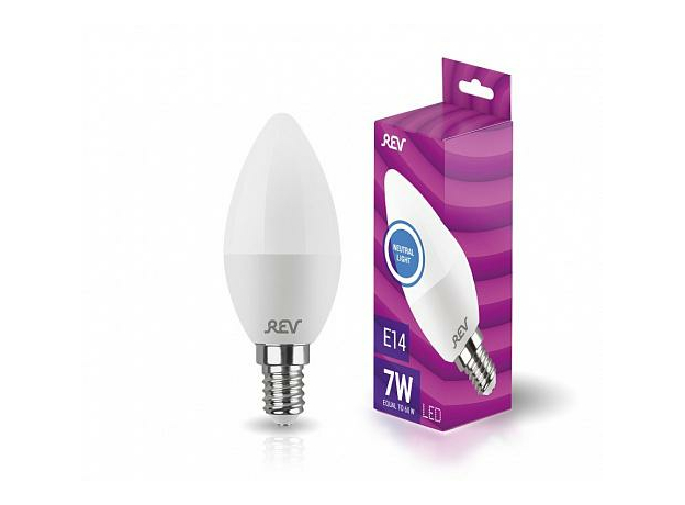 Лампа светодиодная 7Вт Е14 С37 4000К 600Лм матовая 220-240В свеча 32350 1 TM REV