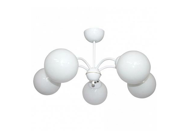 Люстра НПБ 01-5х60-108 Люстра "Лера" 157 бел. (Плафон 01861 ШАР) Е27 ИУ MAXEL 1005403774 Элетех