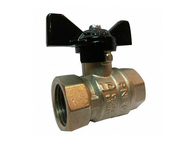 Кран шаровой латунный 3/4" ВР/ВР бабочка LD Pride