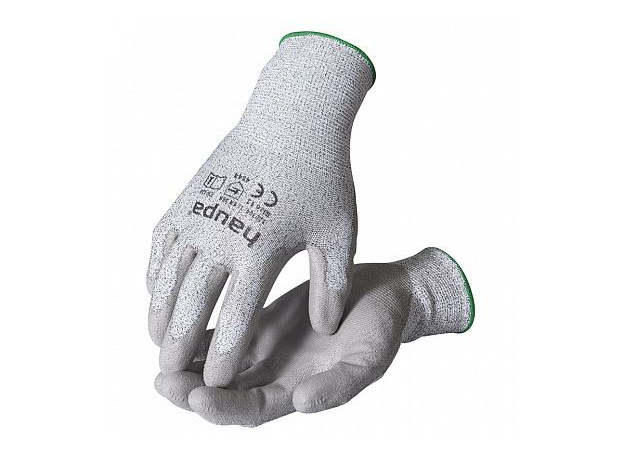 Перчатки с полиуретановым покрытием 5 степень защиты размер 10 серые Haupa 120304/10