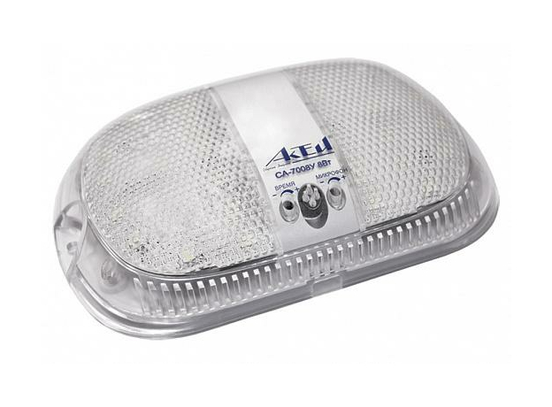 Светильник светодиодный СА-7008У серии "Персей" с оптико-акустическим датчиком многорежимный, 8Вт 160-250В 800лм IP30 "Актей"